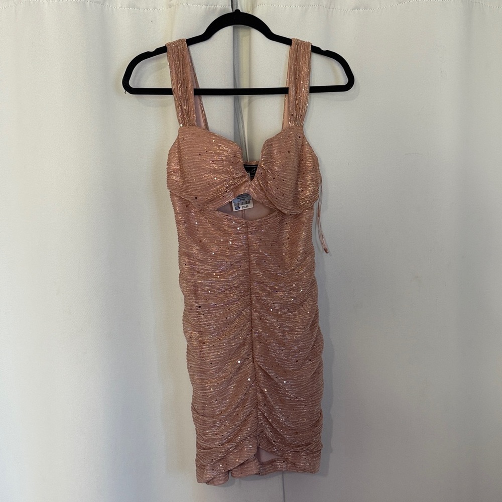 Morgan & Co. Pink Glitter Mini Dress